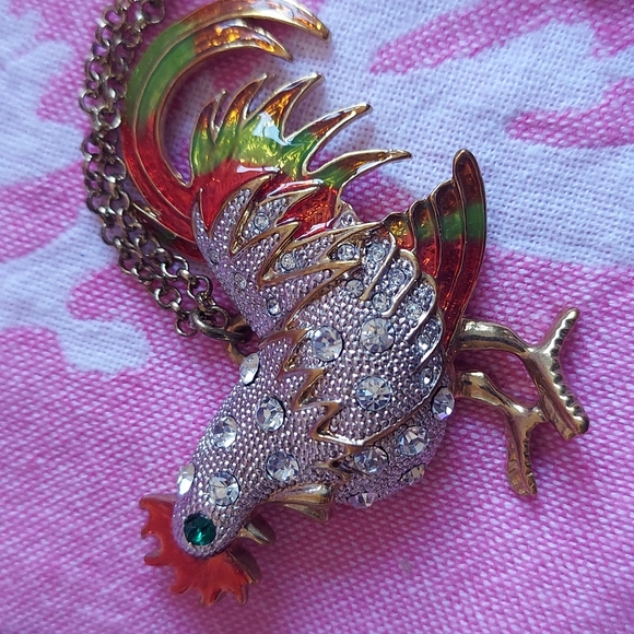 Betsey Johnson FARMHOUSE ROOSTER NECKLACE - Picture 2 of 12